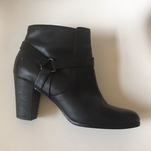 Cole Haan | 'Calixta' Black Leather Harness Strap Ankle Boots - Size 7B